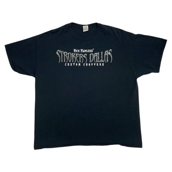 Rick Fairless Strokers Dallas Custom Choppers Men's T Shirt 2XL Motorcycle Biker - Picture 1 of 8